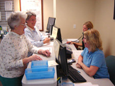 Doctors and staff at the family chiropractic clinic